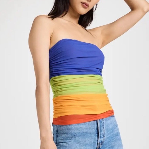 NWOT Simon Miller Mesh Daso Tank Top in Color Block Trio - Picture 2 of 14